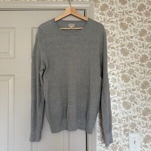J.Crew Light Gray Crewneck Sweater Size L